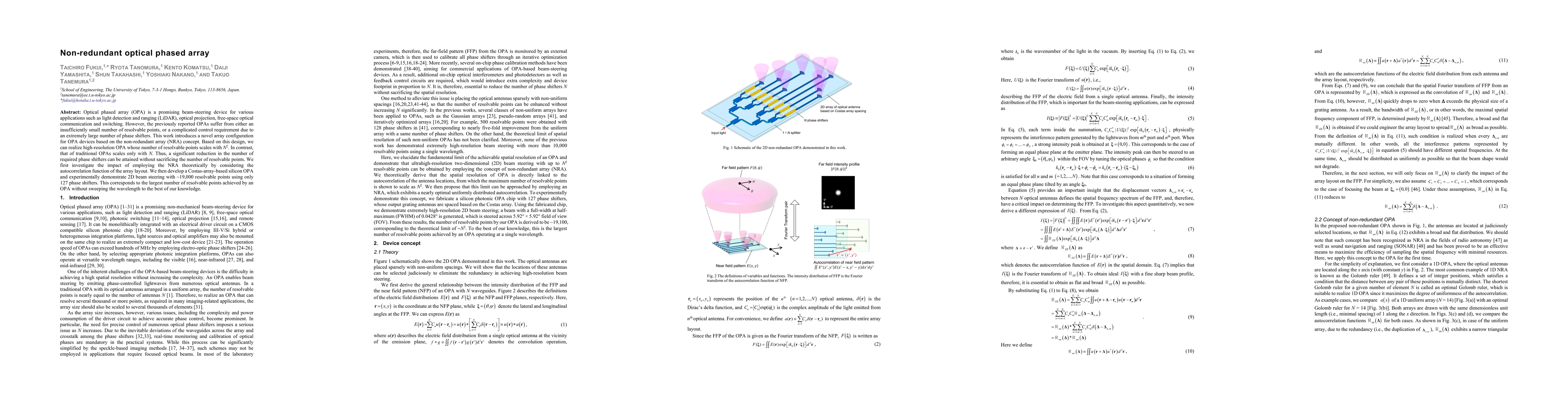 Thumbnail for Non-redundant optical phased array