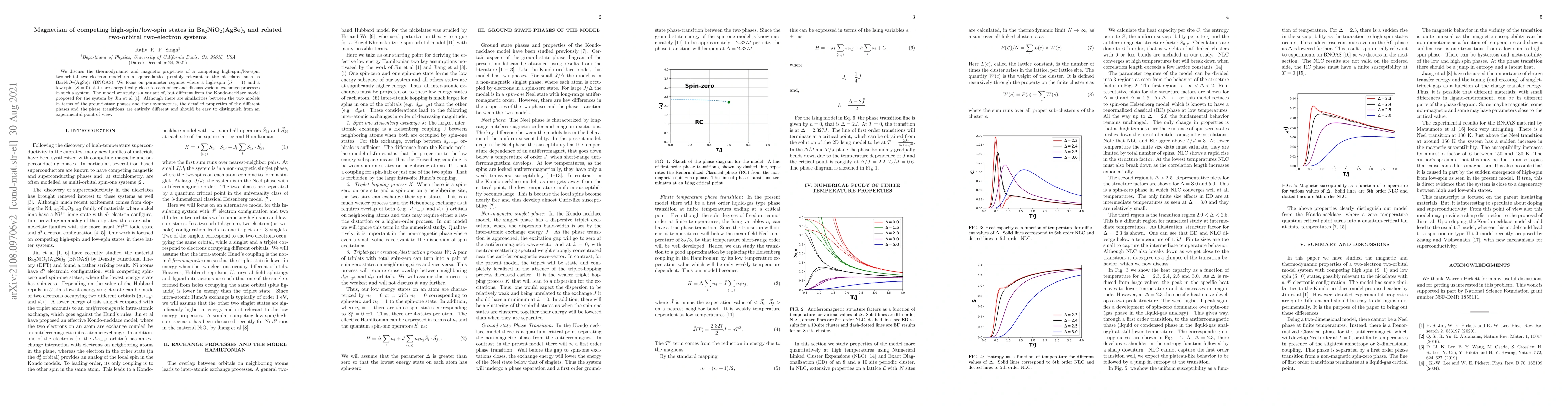 Thumbnail for Magnetism of competing high-spin/low-spin states in
  Ba$_2$NiO$_2$(AgSe)$_2$ and related two-orbital two-electron systems