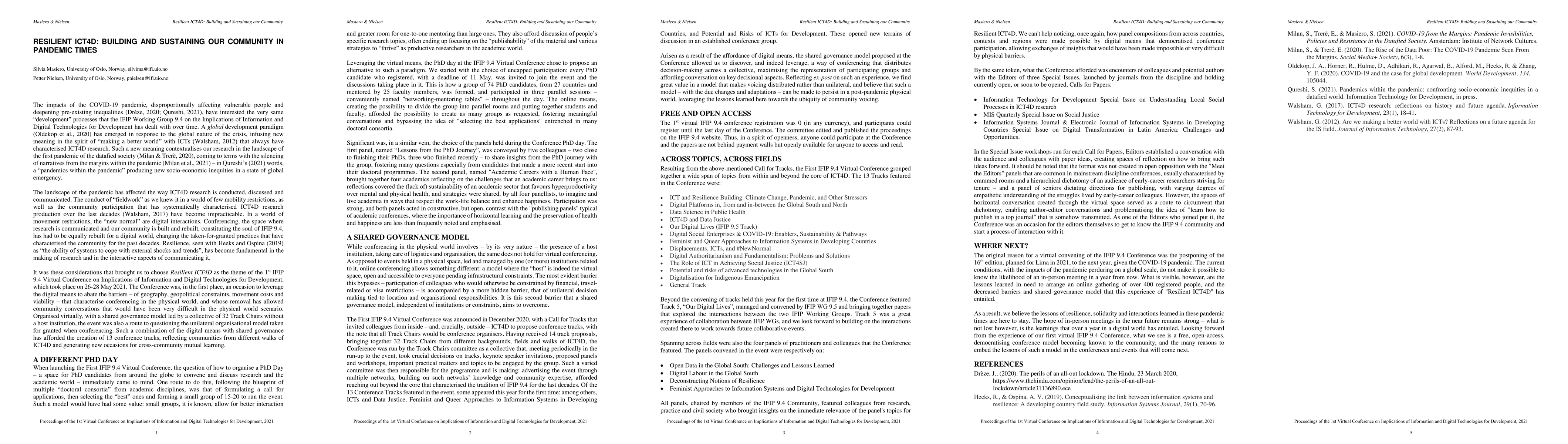 Thumbnail for Resilient ICT4D: Building and Sustaining our Community in Pandemic Times
