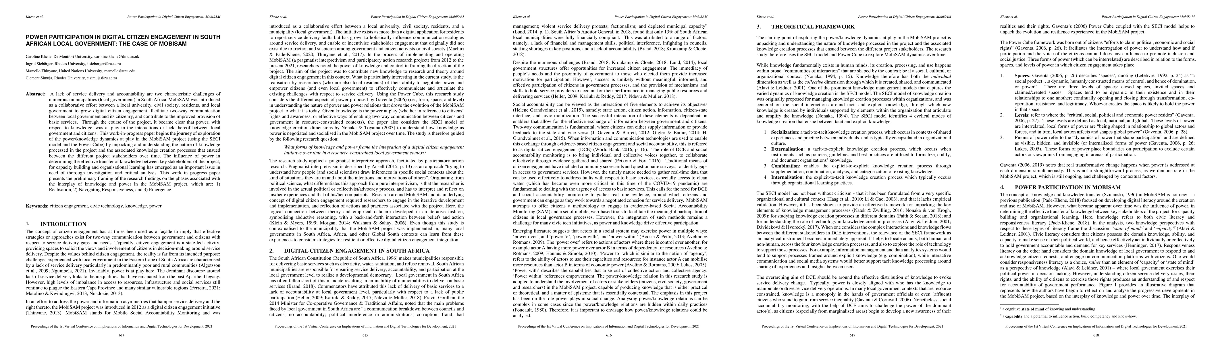 Thumbnail for Power Participation in Digital Citizen Engagement in South African Local
  Government: The Case of MOBISAM