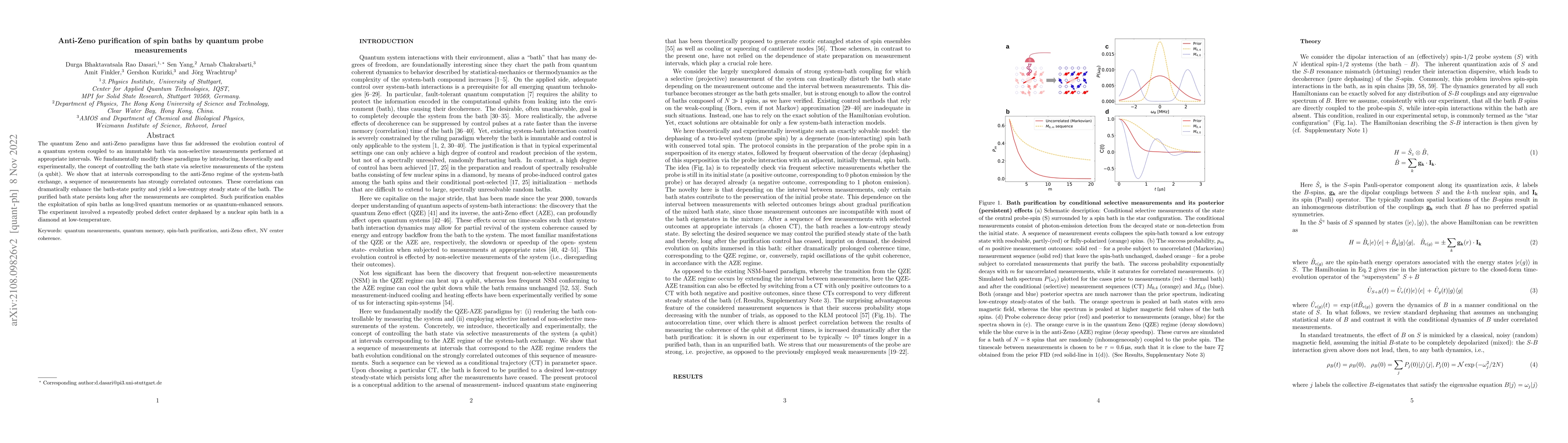 Thumbnail for Anti-Zeno purification of spin baths by quantum probe measurements