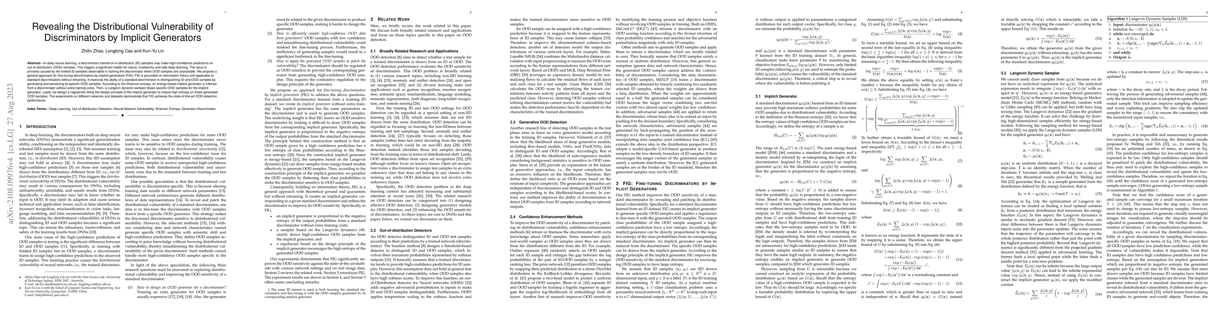 Thumbnail for Revealing the Distributional Vulnerability of Discriminators by Implicit
  Generators