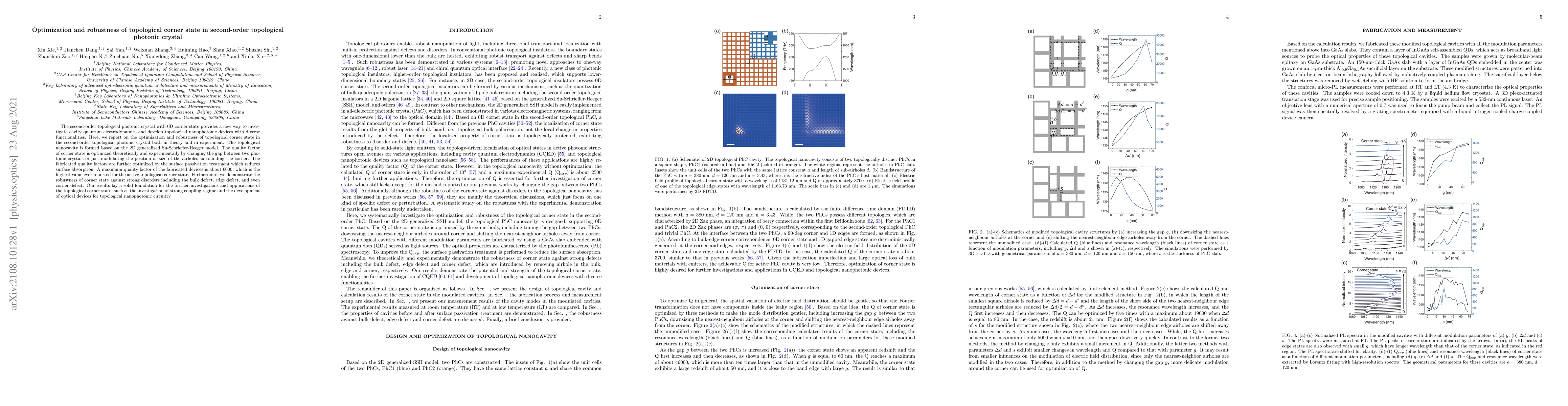 Thumbnail for Optimization and robustness of topological corner state in second-order
  topological photonic crystal