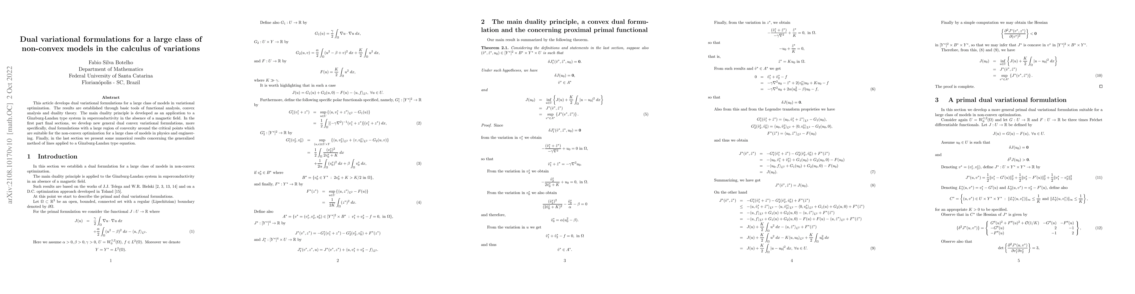 Thumbnail for Dual variational formulations for a large class of non-convex models in
  the calculus of variations