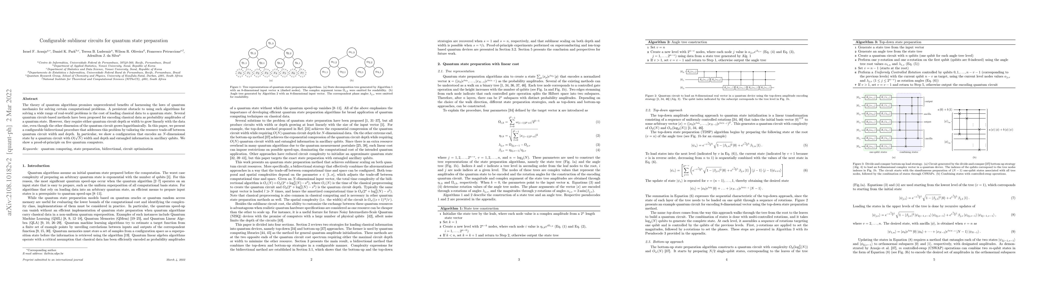 Thumbnail for Configurable sublinear circuits for quantum state preparation