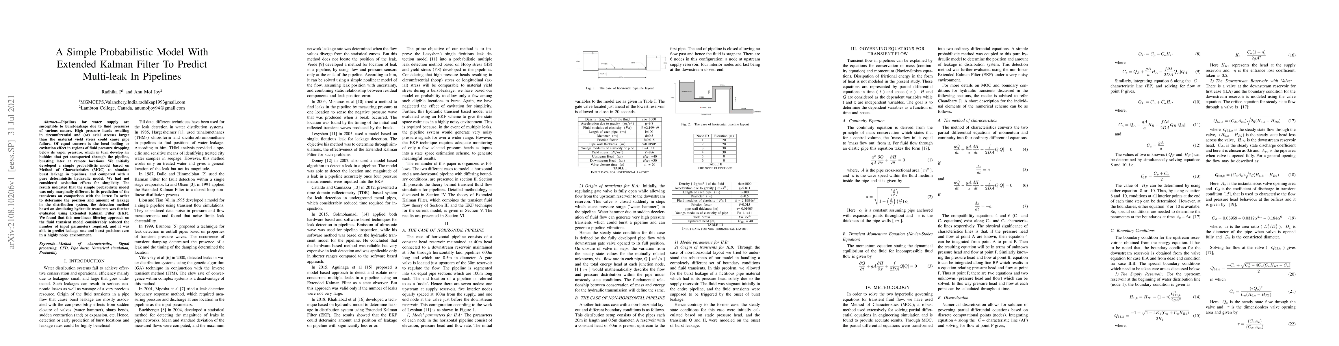Thumbnail for A Simple Probabilistic Model With Extended Kalman Filter To Predict
  Multi-leak In Pipelines