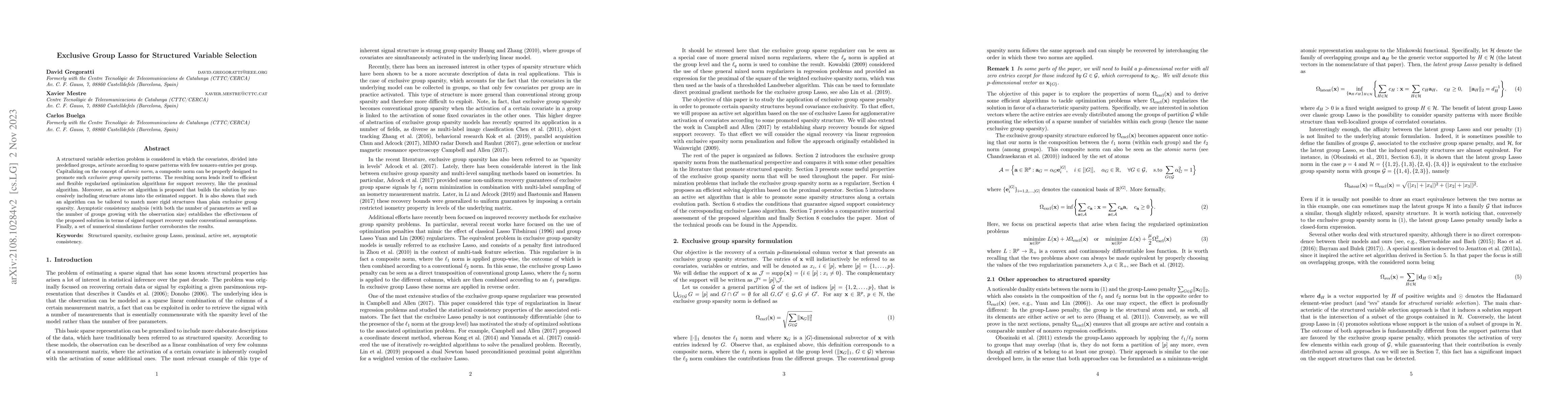 Thumbnail for Exclusive Group Lasso for Structured Variable Selection