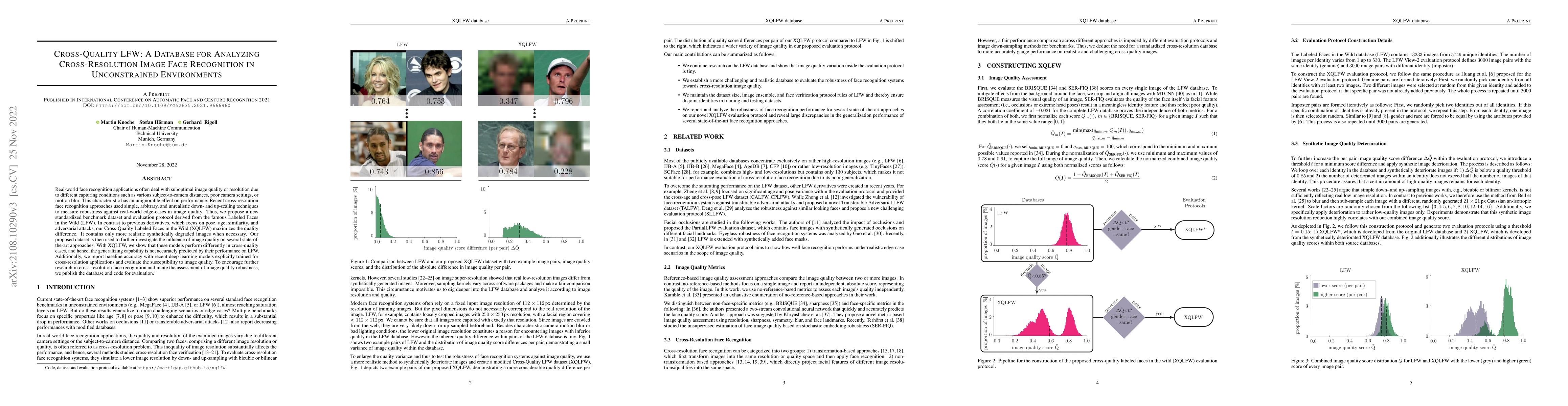 Thumbnail for Cross-Quality LFW: A Database for Analyzing Cross-Resolution Image Face
  Recognition in Unconstrained Environments