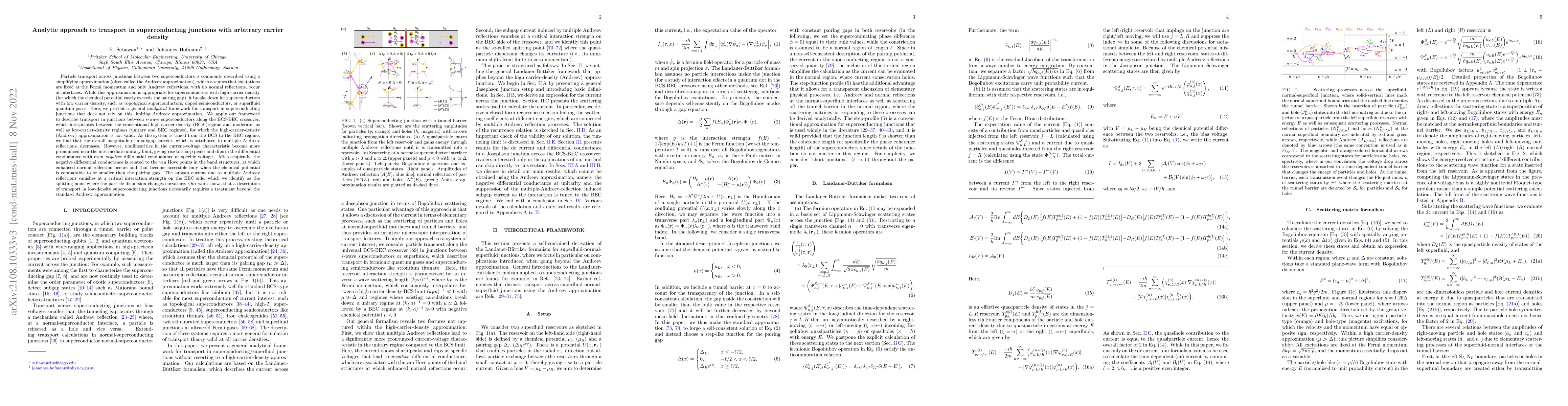 Thumbnail for Analytic approach to transport in superconducting junctions with
  arbitrary carrier density
