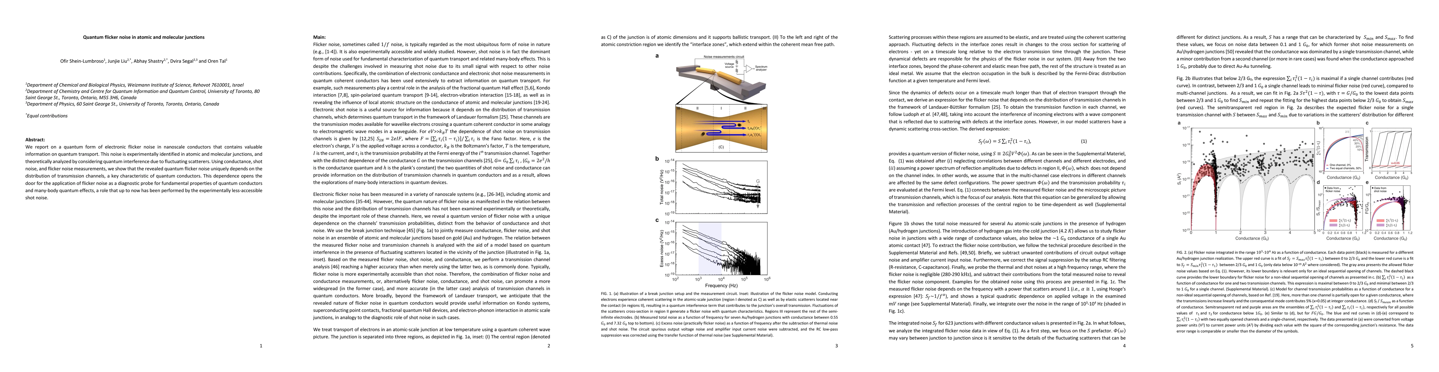 Thumbnail for Quantum flicker noise in atomic and molecular junctions