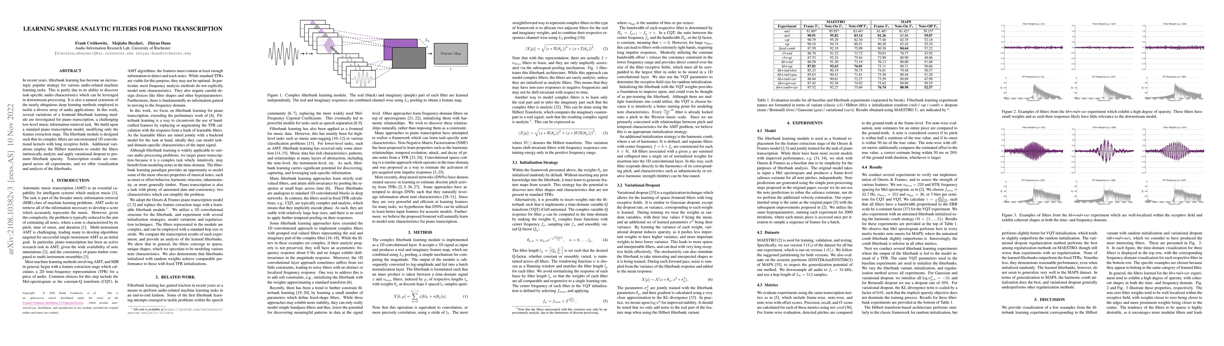 Thumbnail for Learning Sparse Analytic Filters for Piano Transcription