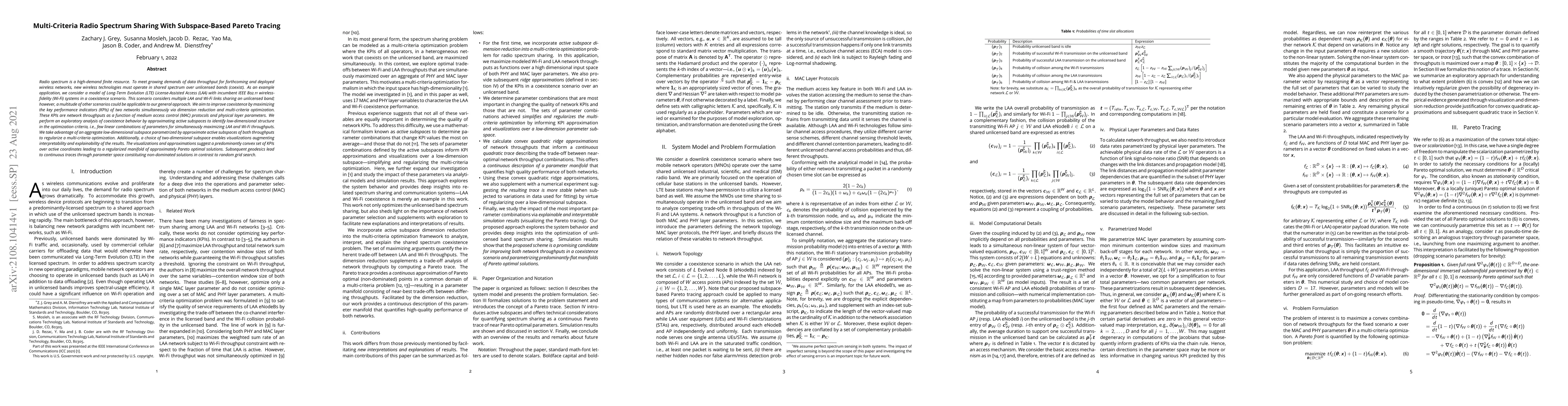 Thumbnail for Multi-Criteria Radio Spectrum Sharing With Subspace-Based Pareto Tracing