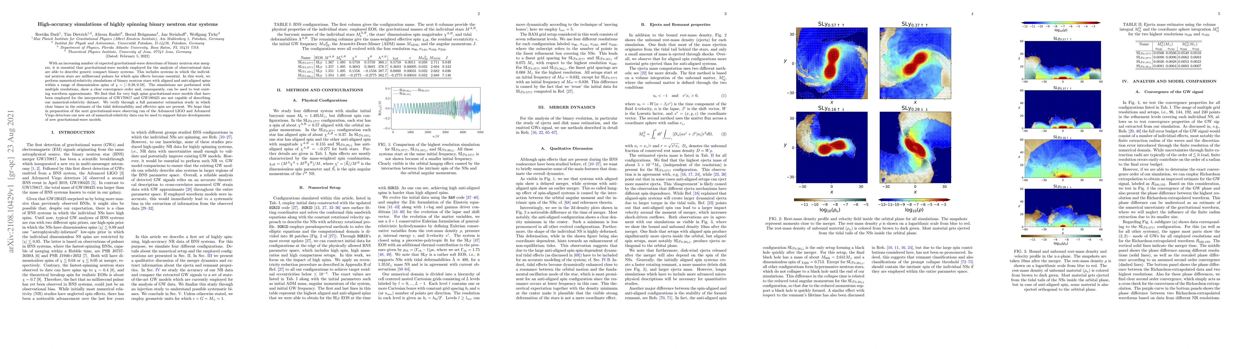 Thumbnail for High-accuracy simulations of highly spinning binary neutron star systems