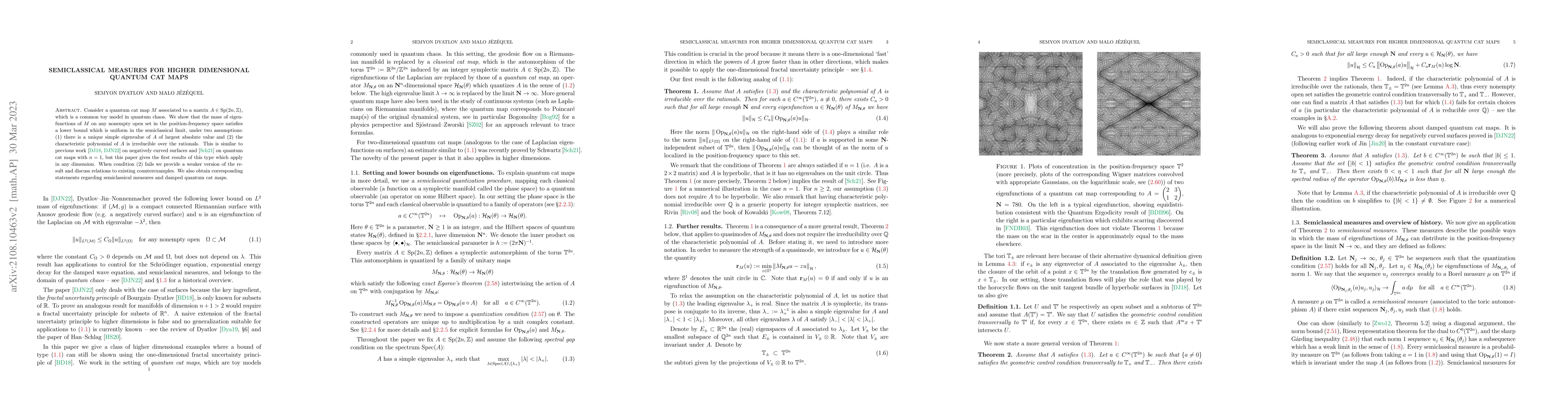 Thumbnail for Semiclassical measures for higher dimensional quantum cat maps