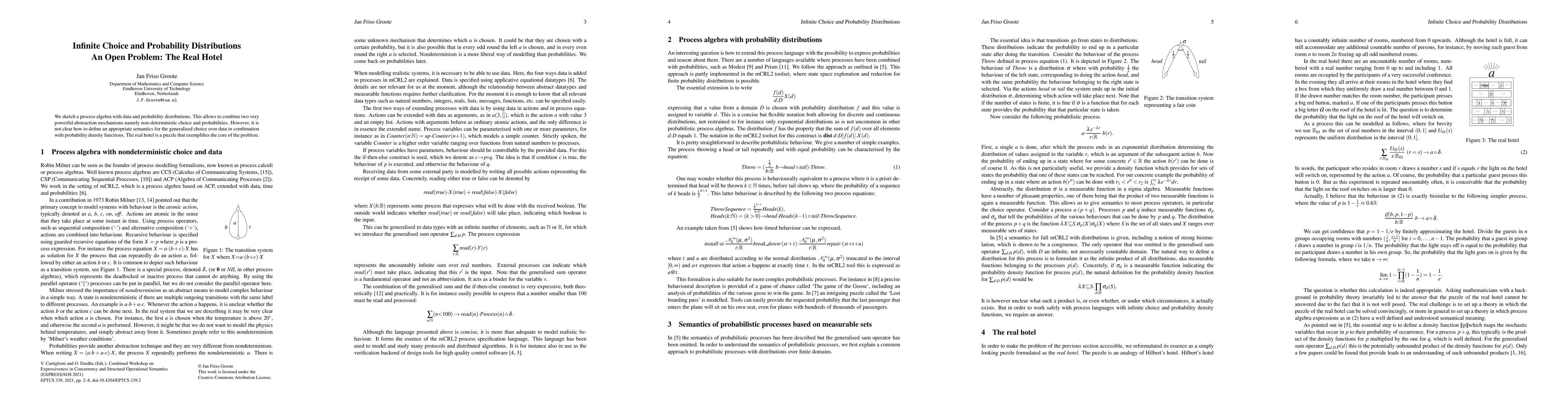 Thumbnail for Infinite Choice and Probability Distributions. An Open Problem: The Real
  Hotel