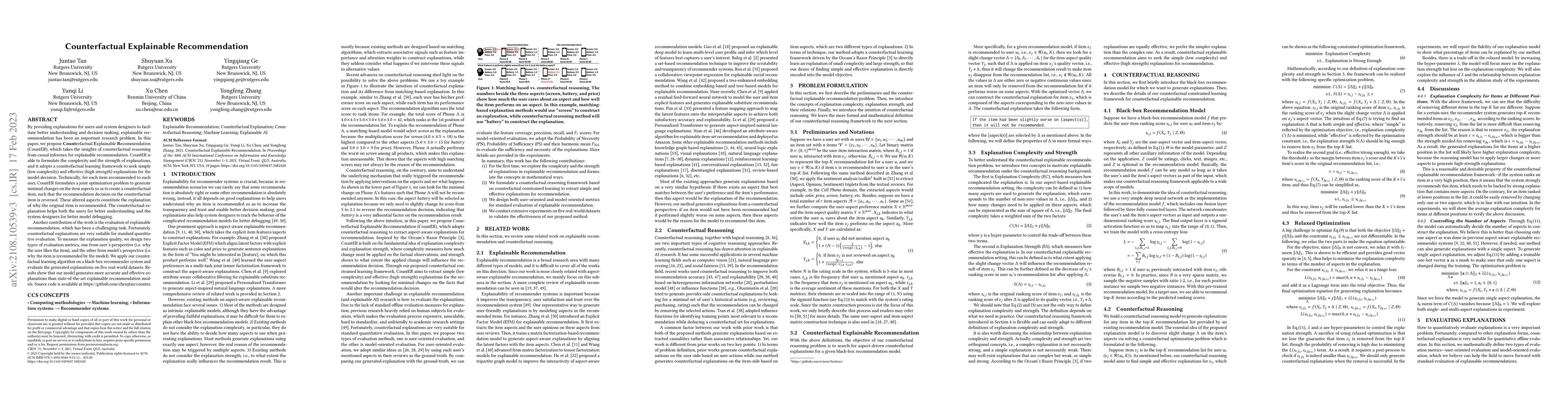 Thumbnail for Counterfactual Explainable Recommendation