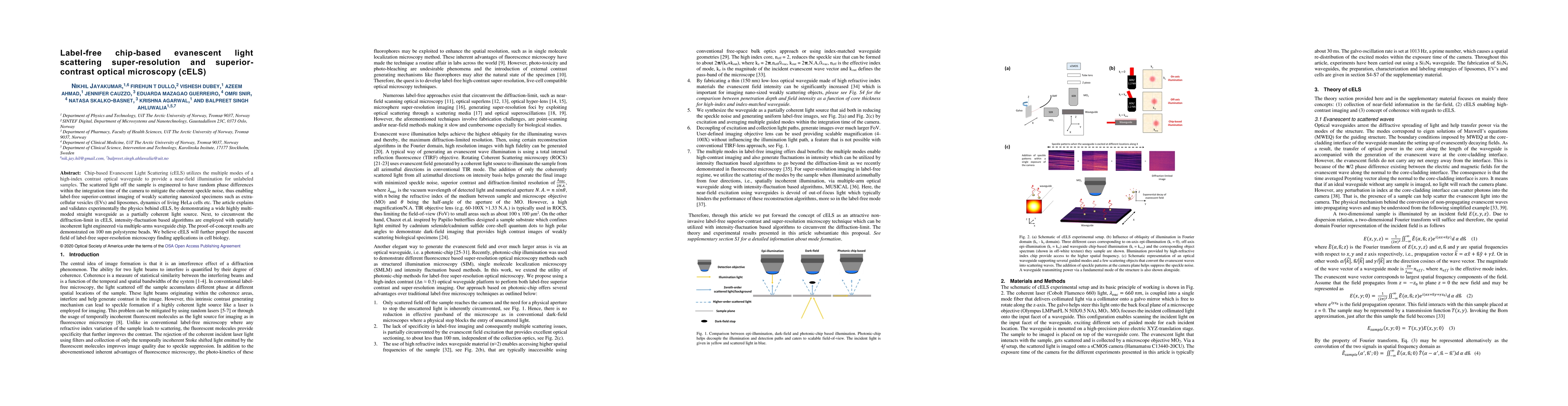 Thumbnail for Label-free chip-based evanescent light scattering super-resolution and
  superior-contrast optical microscopy (cELS)