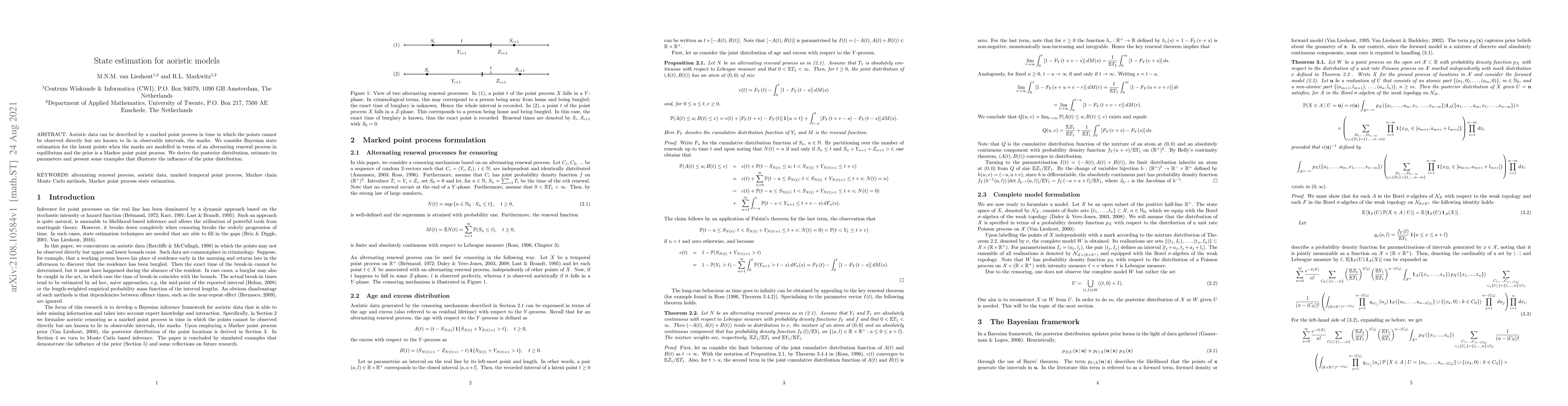 Thumbnail for State estimation for aoristic models
