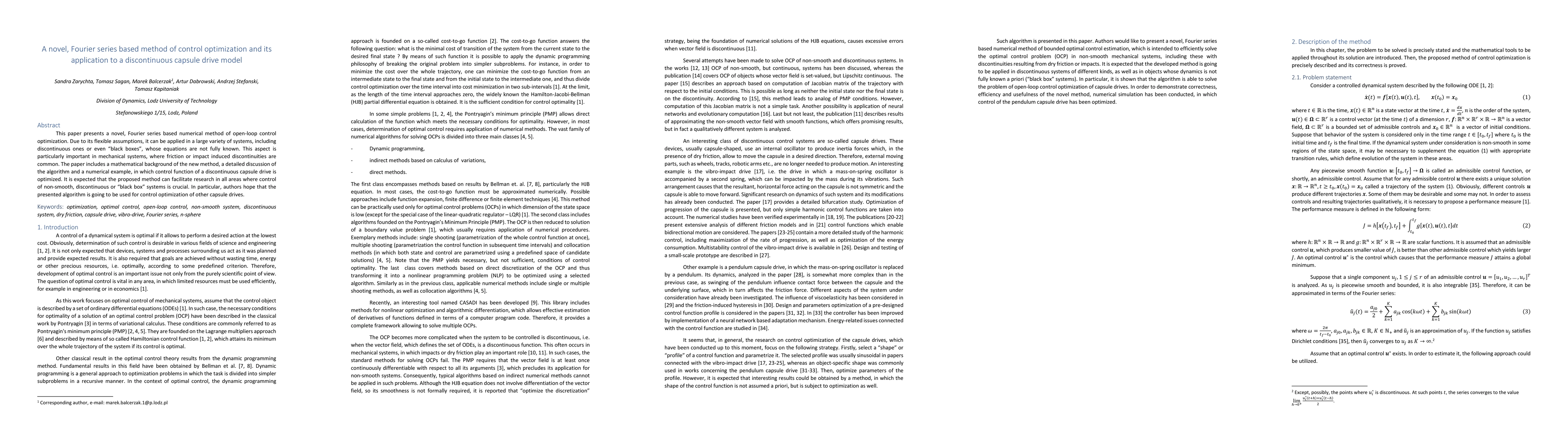 Thumbnail for A novel, Fourier series based method of control optimization and its
  application to a discontinuous capsule drive model