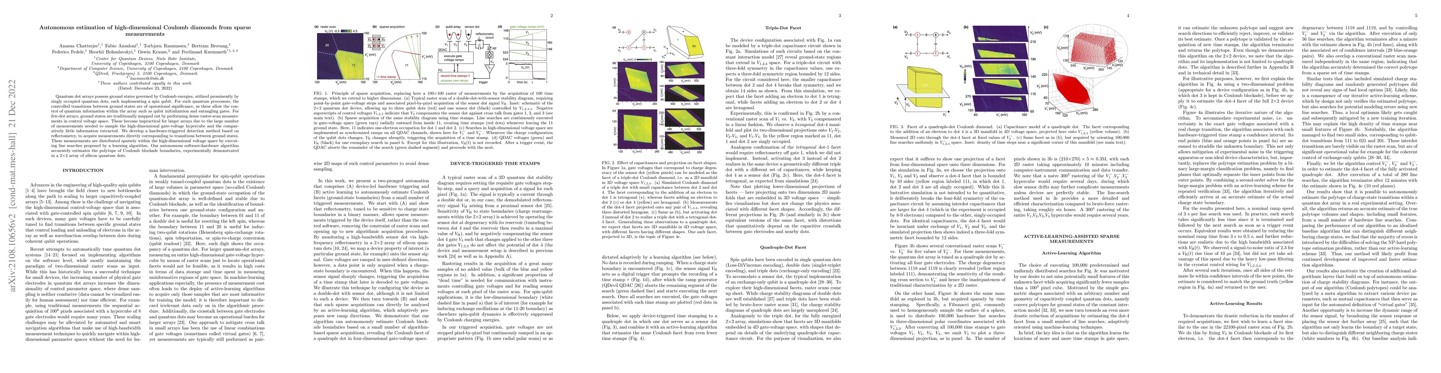 Thumbnail for Autonomous estimation of high-dimensional Coulomb diamonds from sparse
  measurements
