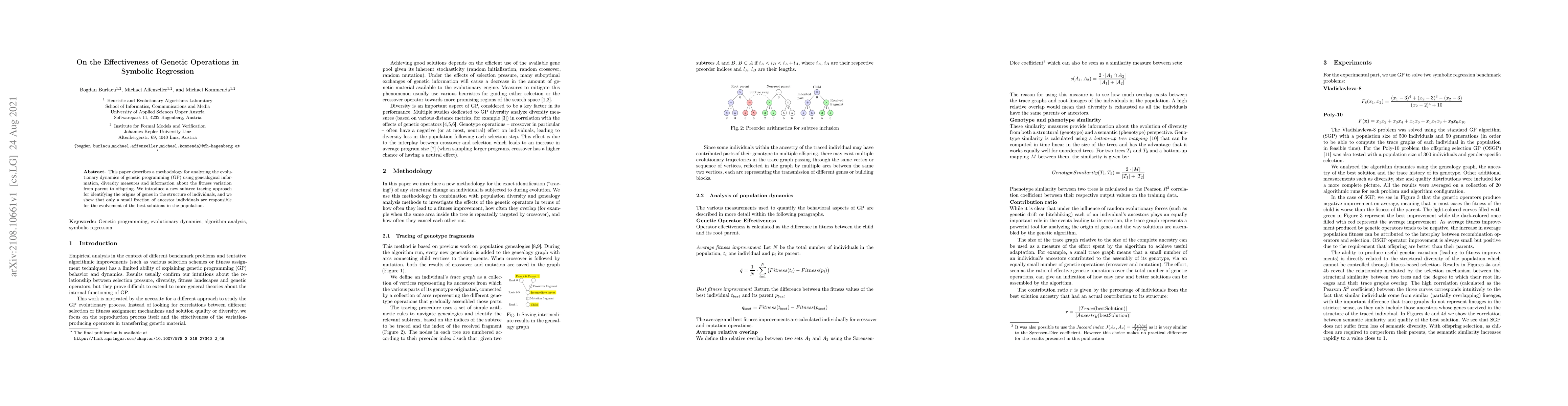 Thumbnail for On the Effectiveness of Genetic Operations in Symbolic Regression