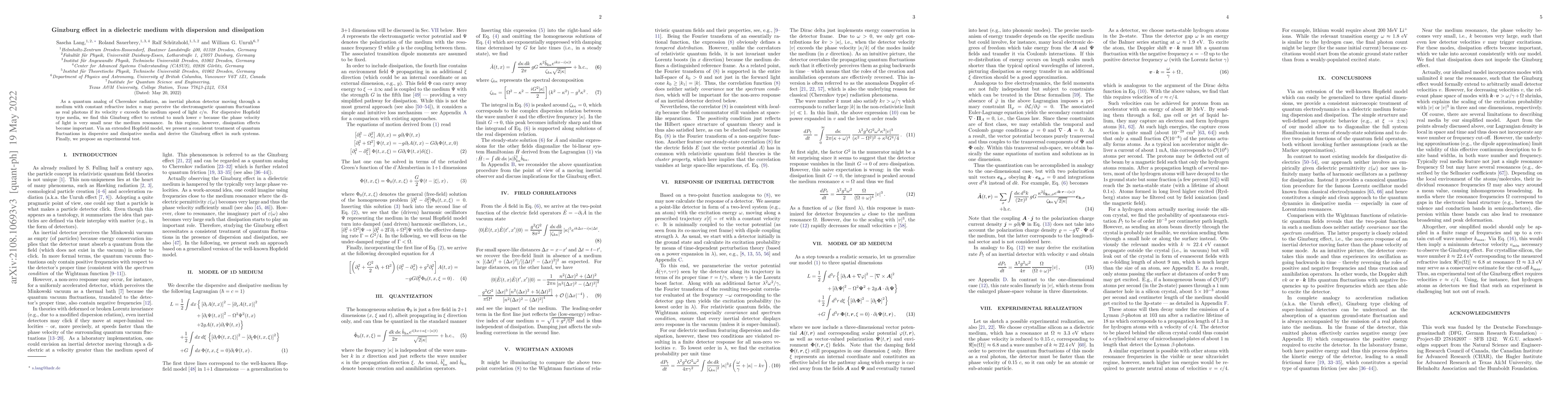 Thumbnail for Ginzburg effect in a dielectric medium with dispersion and dissipation