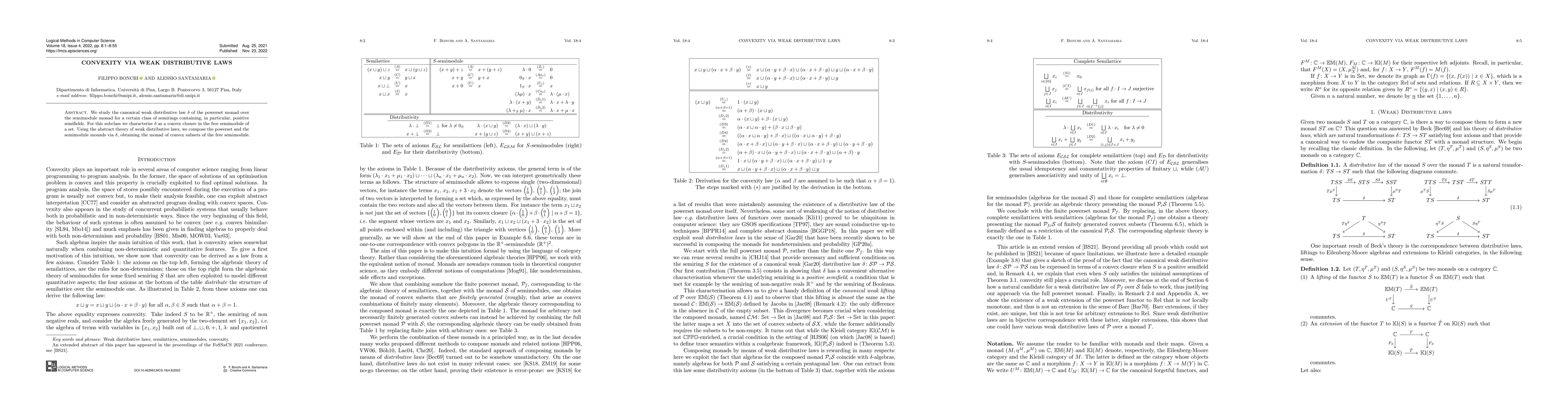 Thumbnail for Convexity via Weak Distributive Laws