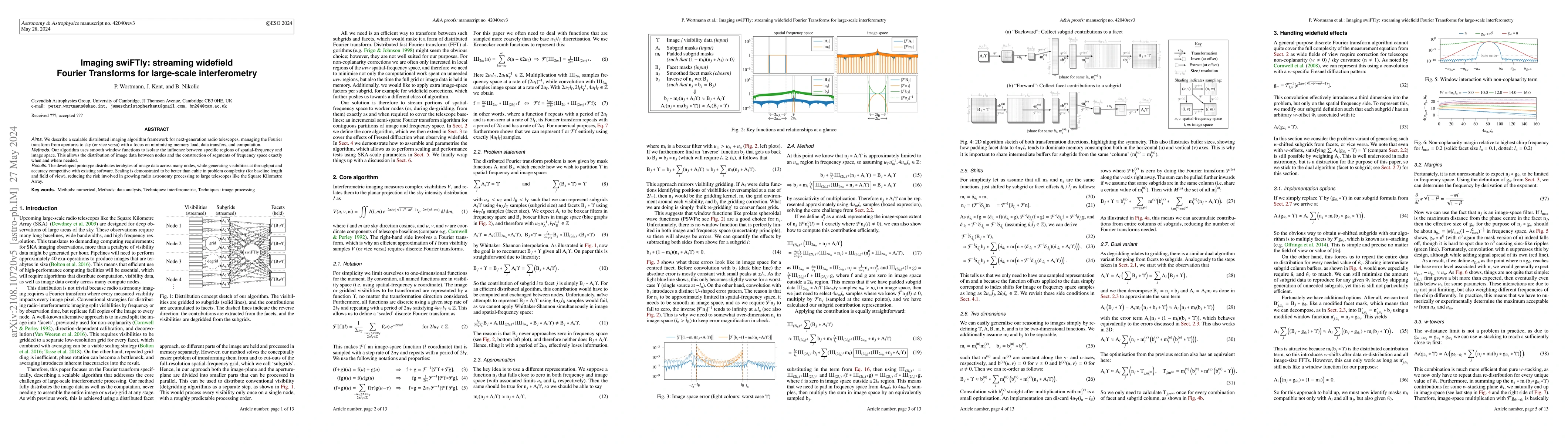 Thumbnail for Imaging swiFTly: streaming widefield Fourier Transforms for large-scale
  interferometry