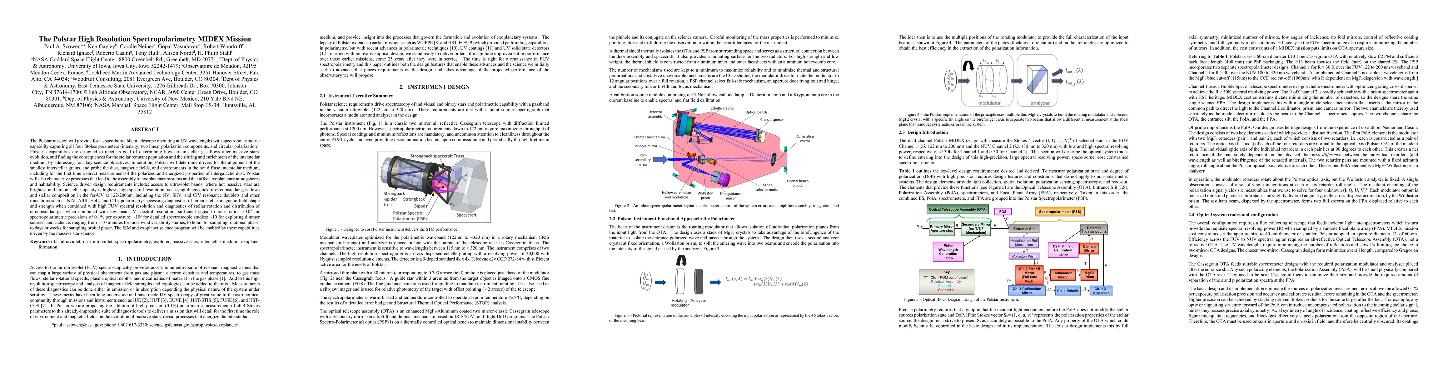 Thumbnail for The Polstar High Resolution Spectropolarimetry MIDEX Mission
