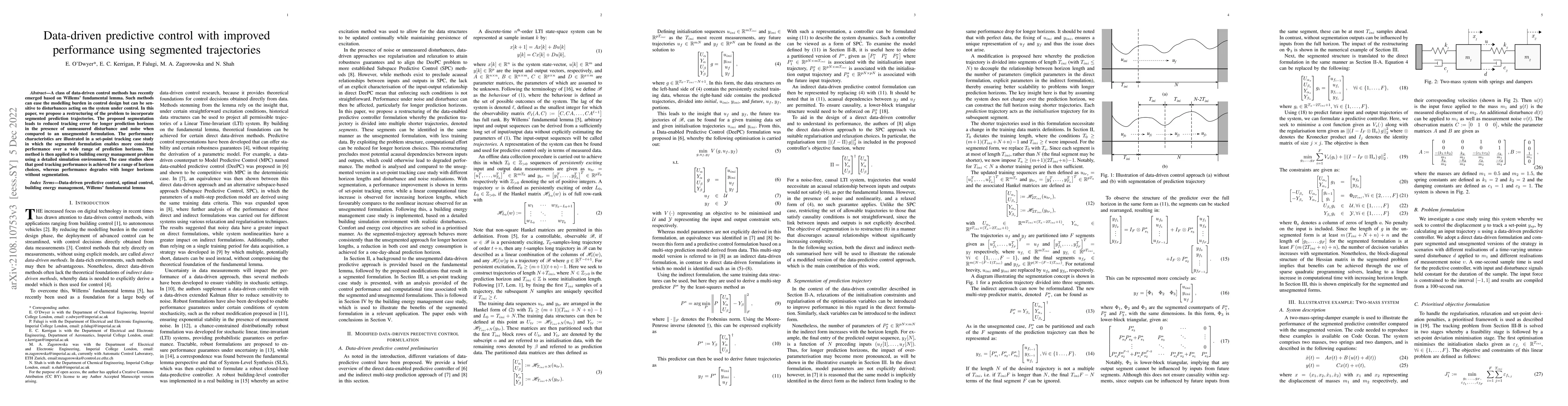 Thumbnail for Data-driven predictive control with improved performance using segmented
  trajectories