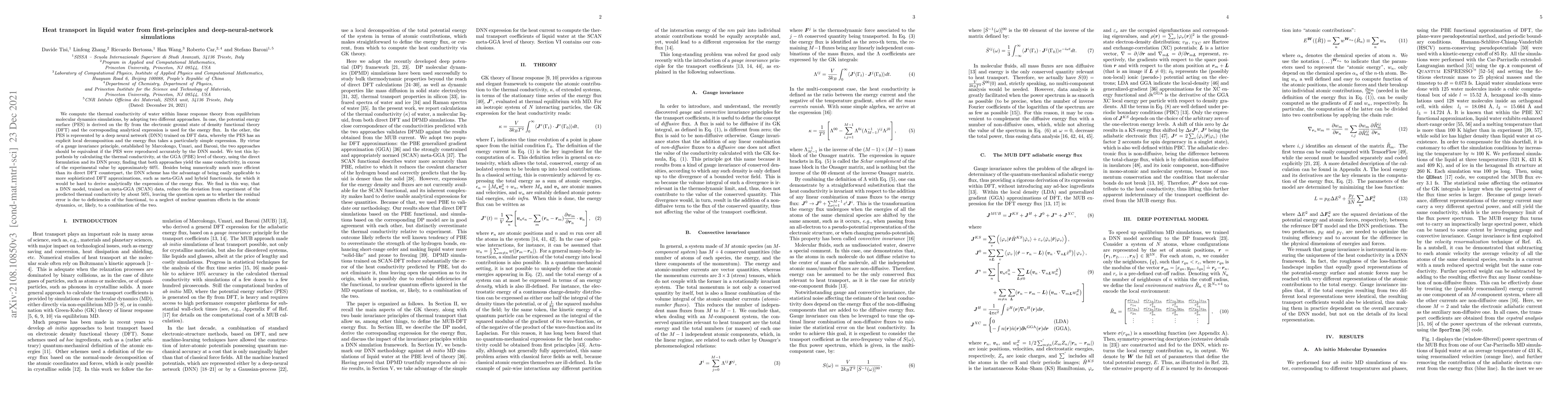 Thumbnail for Heat transport in liquid water from first-principles and
  deep-neural-network simulations