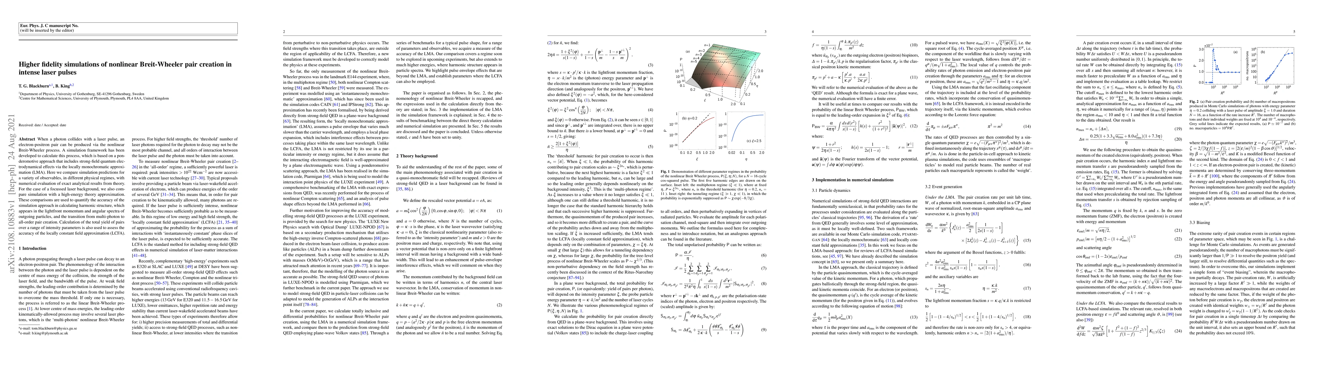 Thumbnail for Higher fidelity simulations of nonlinear Breit-Wheeler pair creation in
  intense laser pulses