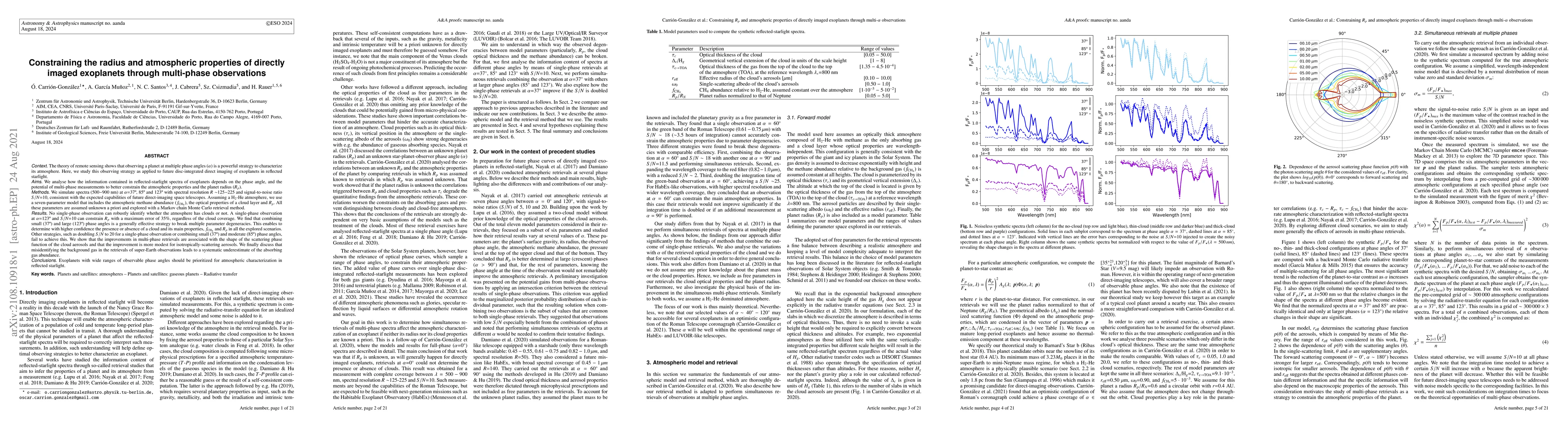 Thumbnail for Constraining the radius and atmospheric properties of directly imaged
  exoplanets through multi-phase observations