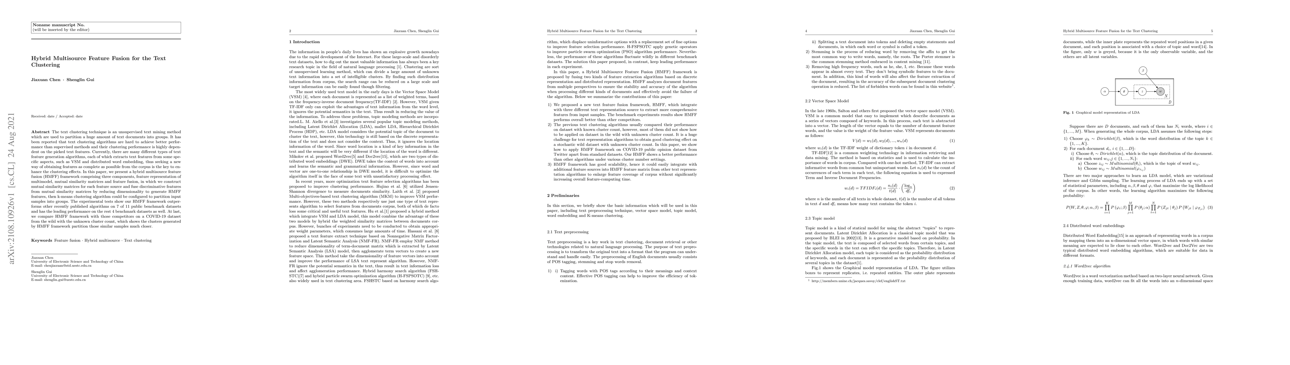 Thumbnail for Hybrid Multisource Feature Fusion for the Text Clustering