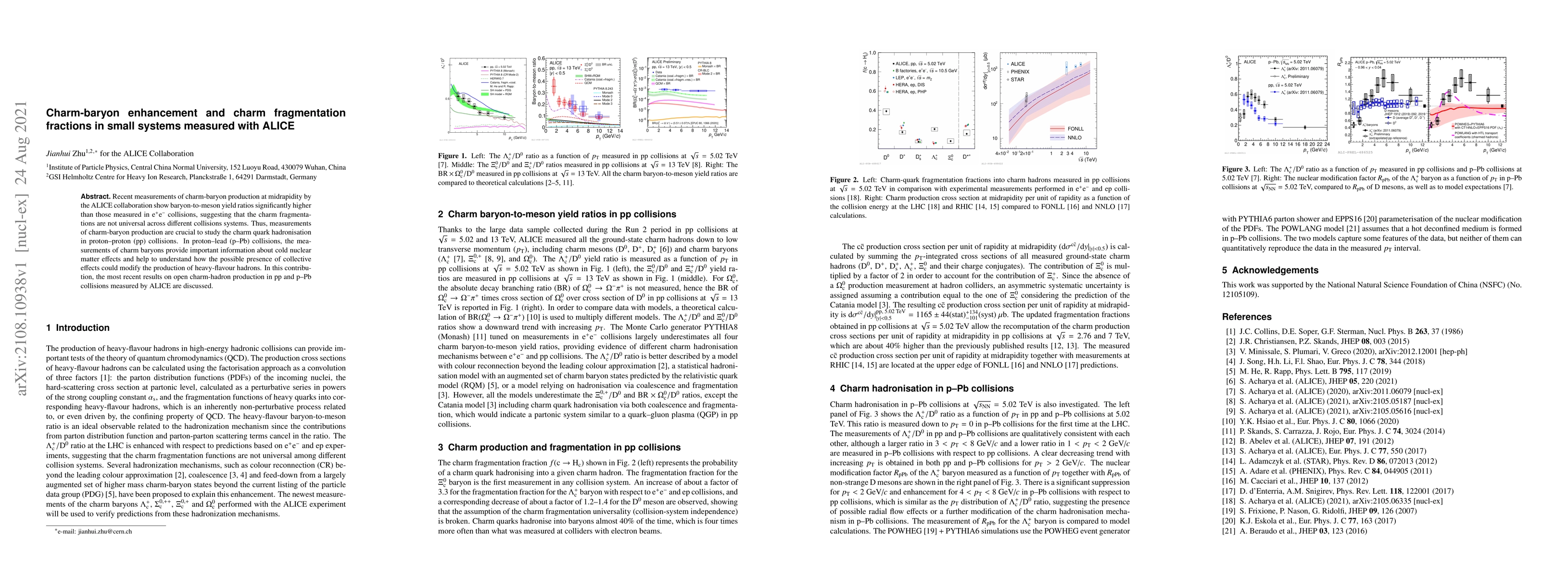 Thumbnail for Charm-baryon enhancement and charm fragmentation fractions in small
  systems measured with ALICE