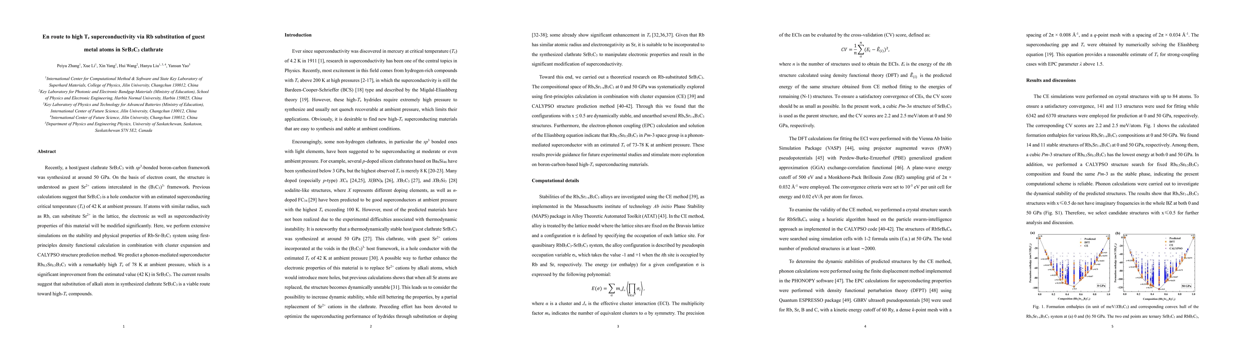 Thumbnail for En route to high Tc superconductivity via Rb substitution of guest metal
  atoms in SrB3C3 clathrate