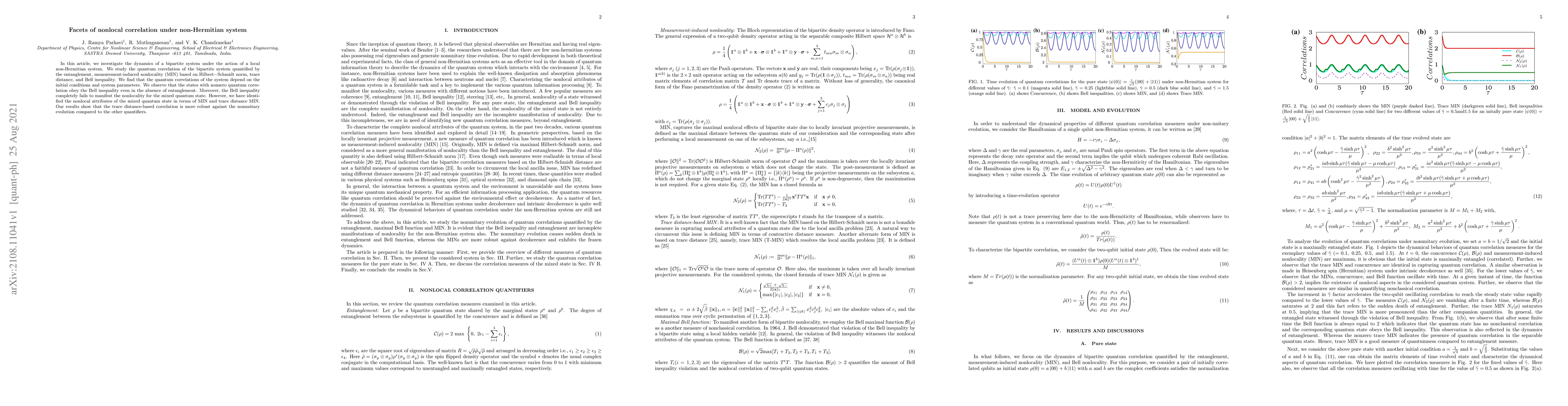 Thumbnail for Facets of nonlocal correlation under non-Hermitian system