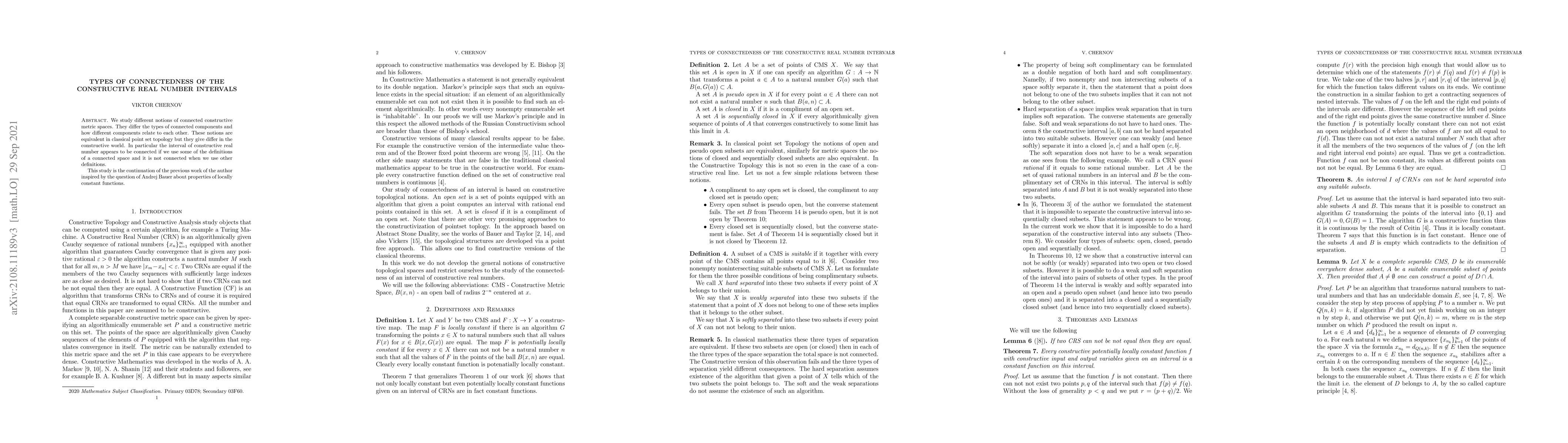 Thumbnail for Types of connectedness of the constructive real number intervals
