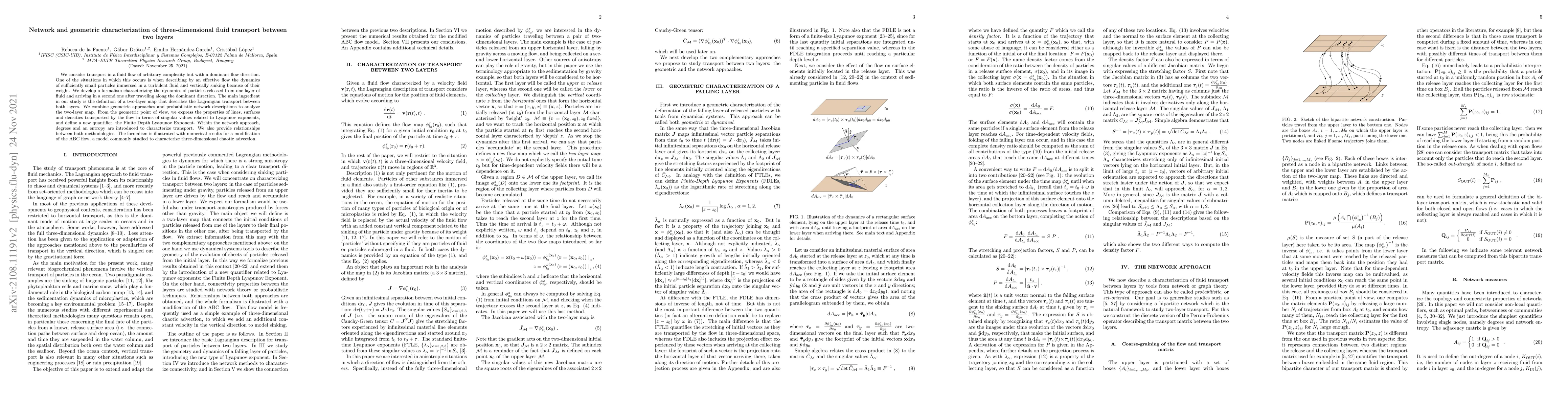 Thumbnail for Network and geometric characterization of three-dimensional fluid
  transport between two layers