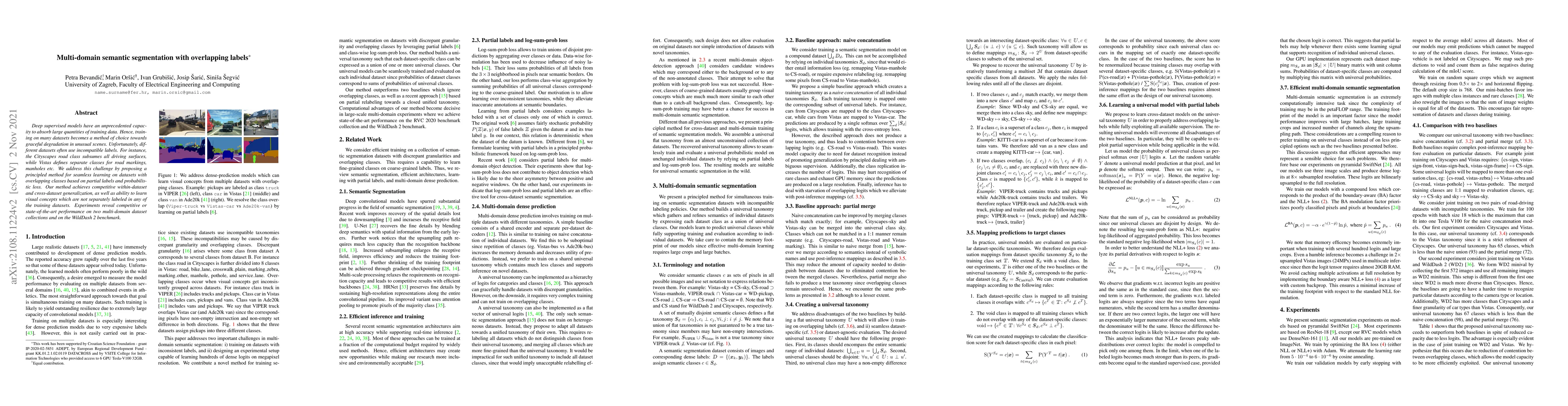Thumbnail for Multi-domain semantic segmentation with overlapping labels