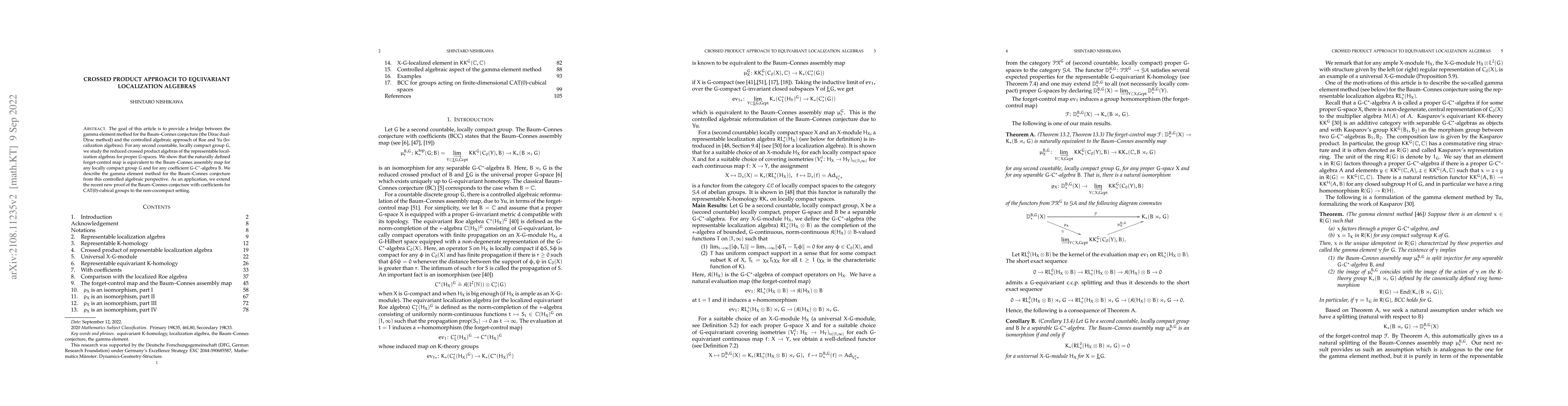 Thumbnail for Crossed product approach to equivariant localization algebras