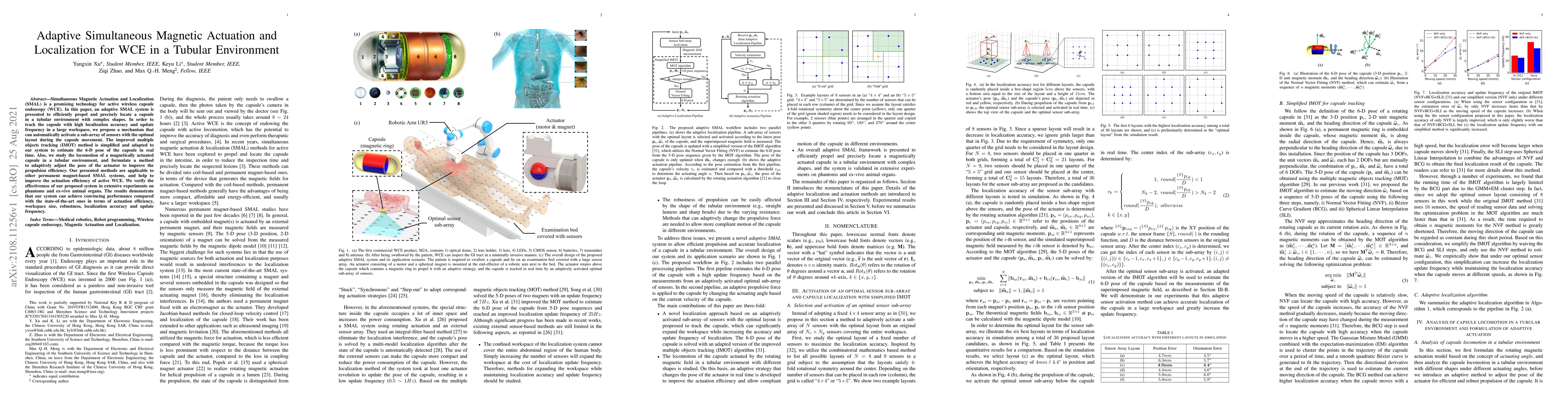 Thumbnail for Adaptive Simultaneous Magnetic Actuation and Localization for WCE in a
  Tubular Environment