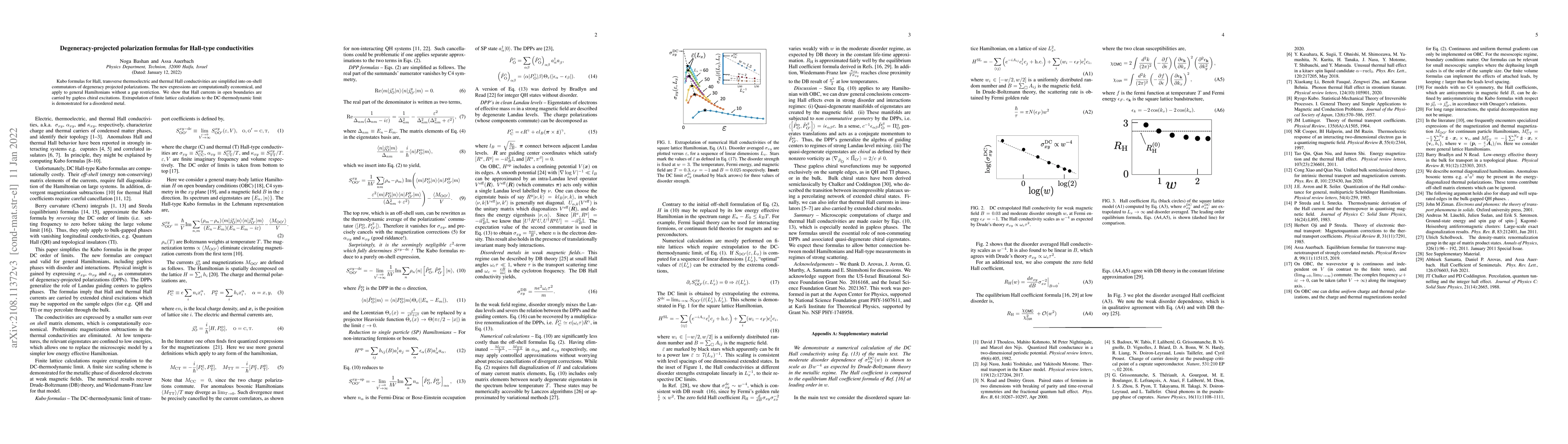 Thumbnail for Degeneracy-projected polarization formulas for Hall-type conductivities