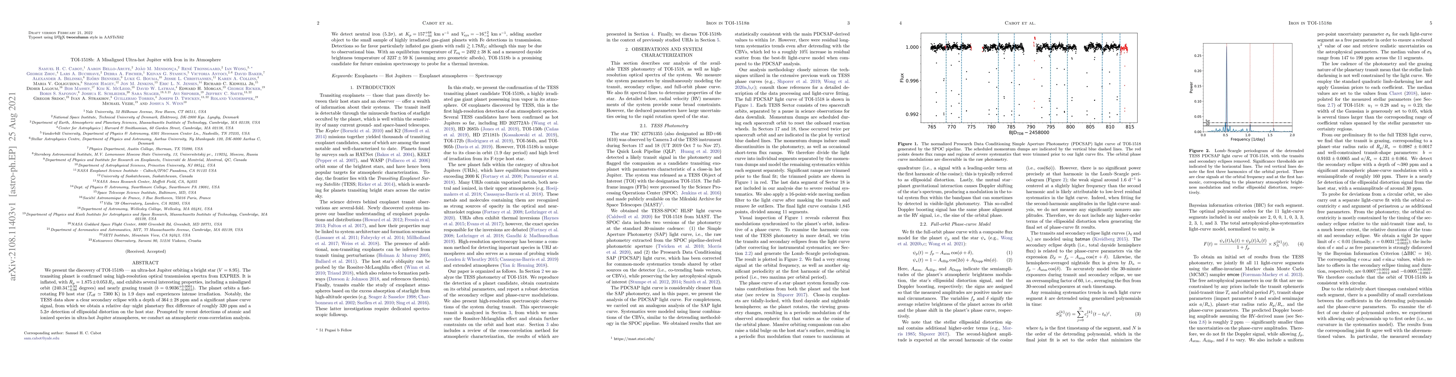 Thumbnail for TOI-1518b: A Misaligned Ultra-hot Jupiter with Iron in its Atmosphere