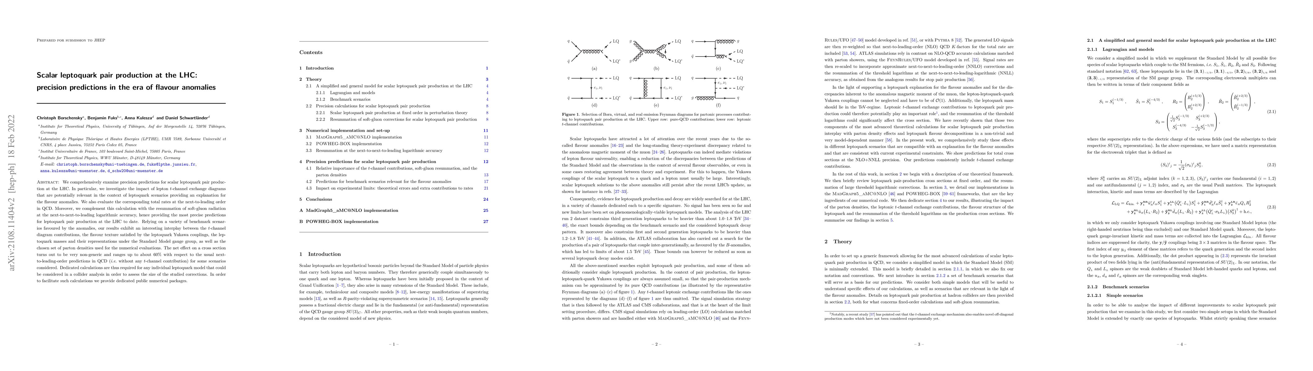Thumbnail for Scalar leptoquark pair production at the LHC: precision predictions in
  the era of flavour anomalies