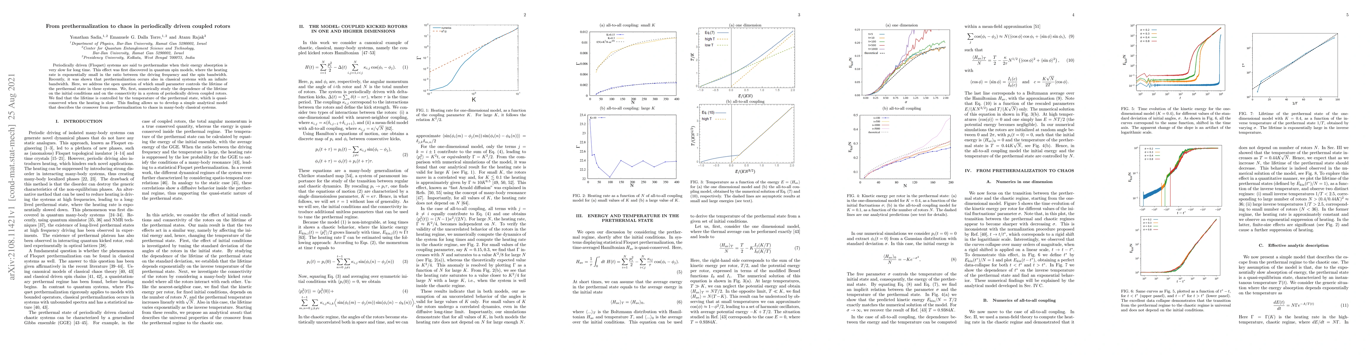 Thumbnail for From prethermalization to chaos in periodically driven coupled rotors