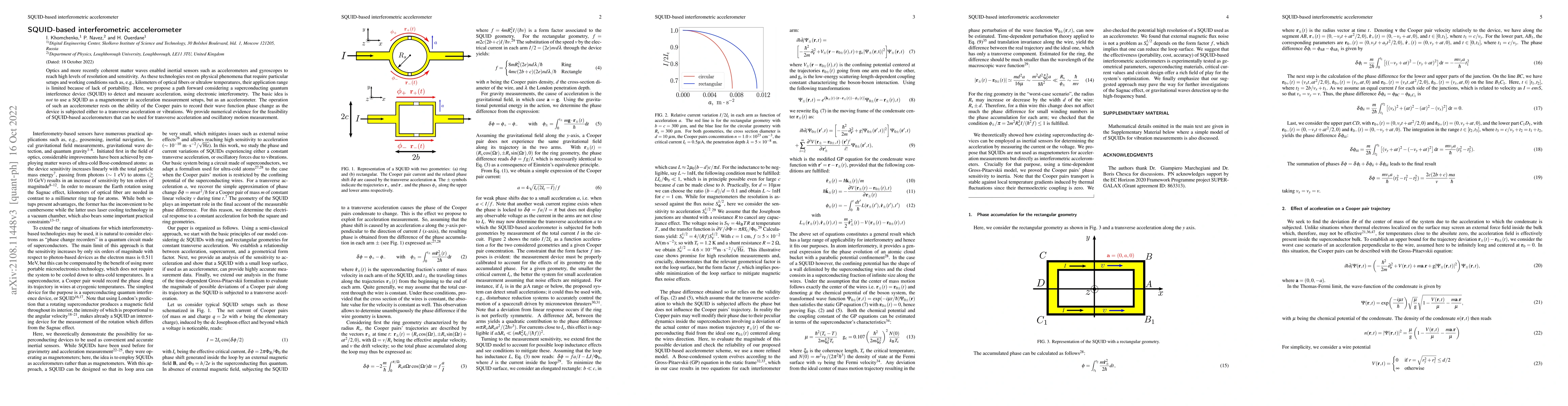 Thumbnail for SQUID-based interferometric accelerometer