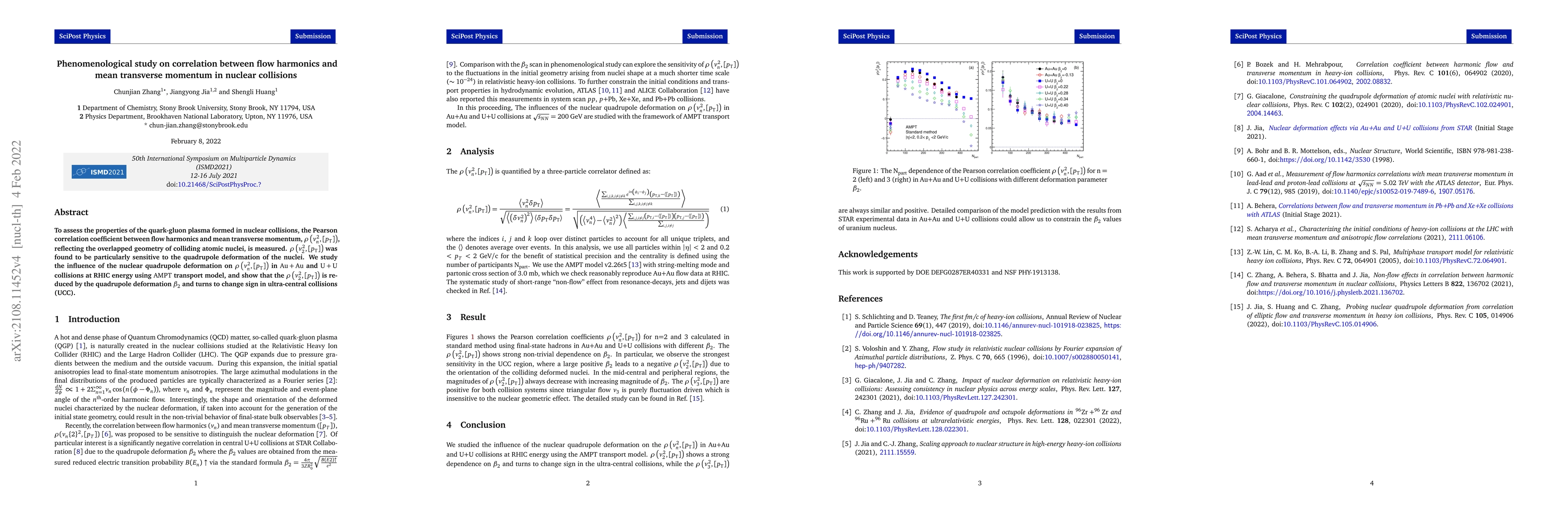 Thumbnail for Phenomenological study on correlation between flow harmonics and mean
  transverse momentum in nuclear collisions