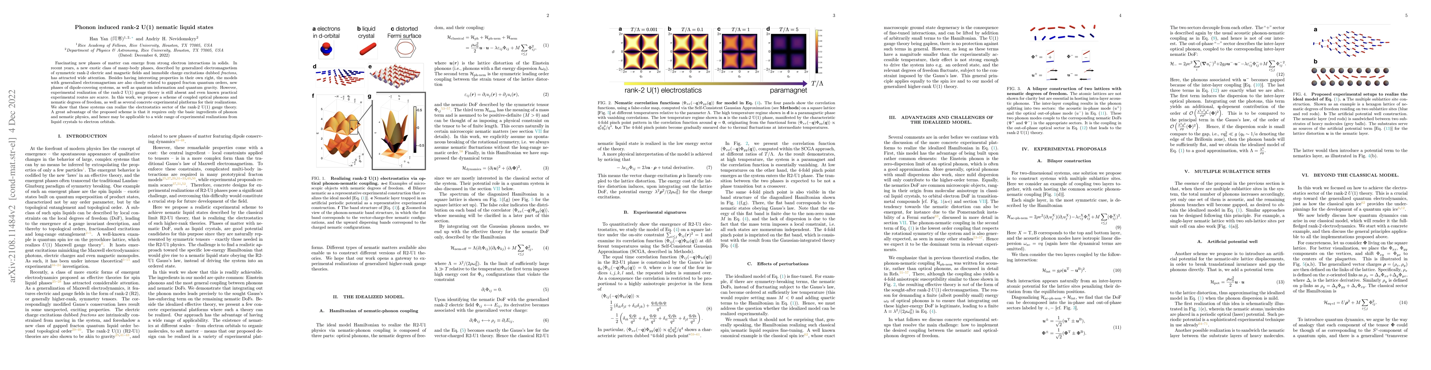 Thumbnail for Phonon induced rank-2 U(1) nematic liquid states
