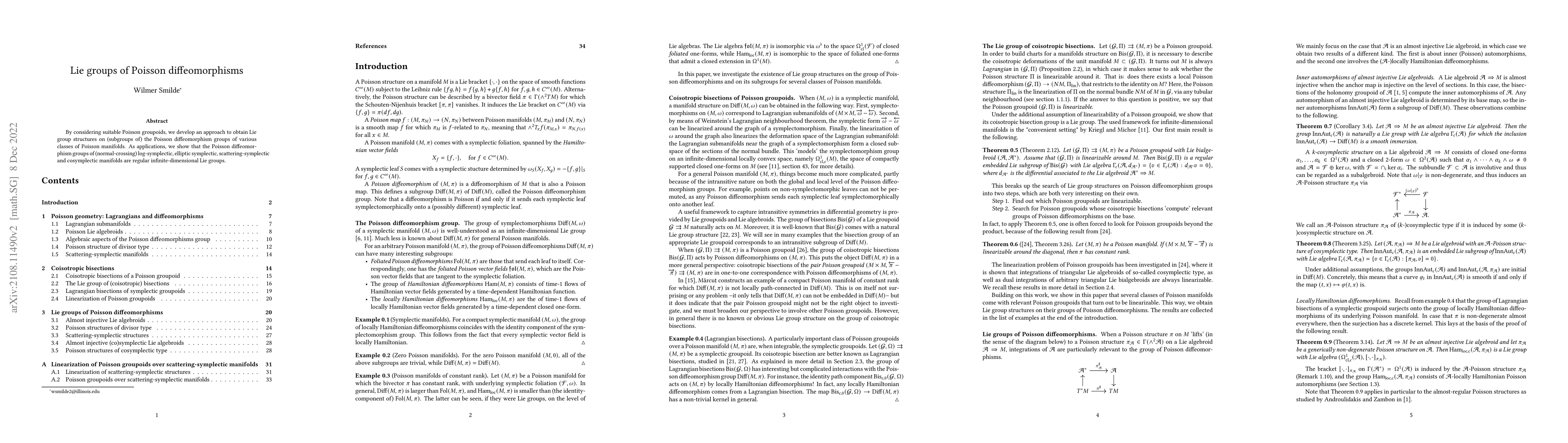 Thumbnail for Lie groups of Poisson diffeomorphisms